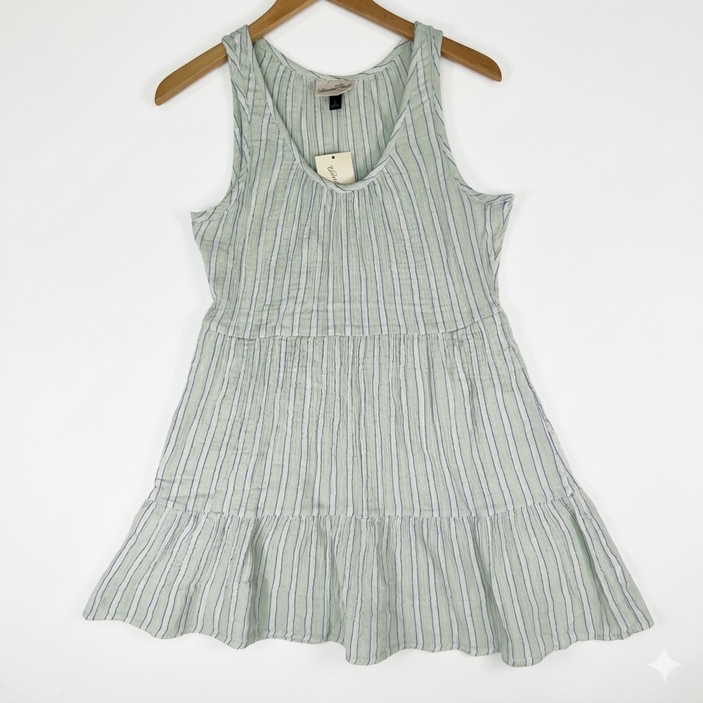 Universal Thread Light Green Striped Sleeveless T… - image 13